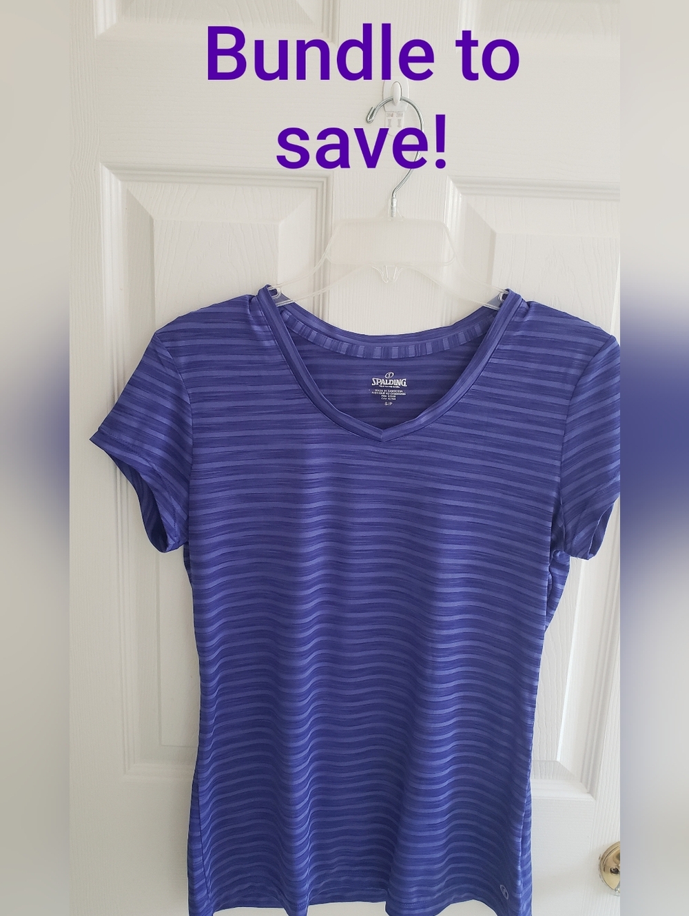 Spalding Purple Short Sleeve T-shirt, Sz. Sm, EUC. Very Lightweight For Summer.